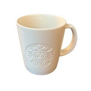 Starbucks All-White 3oz Demitasse Espresso Cup With Engraved Logo 2015